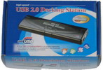 Docking Station USB 2.0 (2 USB 2.0, PS/2, RS232, PRN), silver, BOX