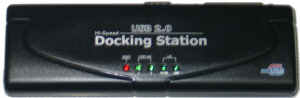 Docking Station USB 2.0 (2 USB 2.0, PS/2, RS232, PRN, 10/100 LAN), black, BOX,  