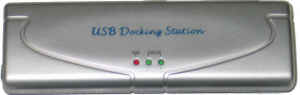 Docking Station USB 1.1 (2 USB, PS/2, RS232, PRN, DataTransfer), silver, BOX,  