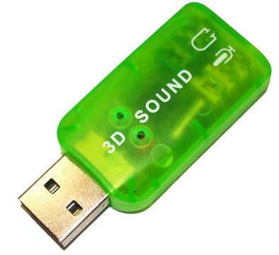 Adapter USB 2.0 - Audio multi-channels 5.1 effects, function microphone,  