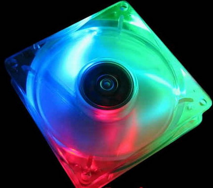 Кулер светодиодный для корпуса, Matrix  CL8025 RGB (красный, зеленый, голубой, оранжевый), 80*80*25, другое фото