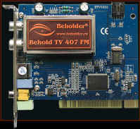  BEHOLDER PCI TV+FM Studio 407,(Tw),  
