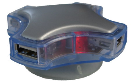 USB Hub 4-port Blue slim, другое фото