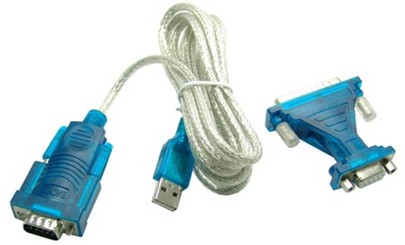 Cabel USB 2.0 to serial RS232, (Db9/Db25),  