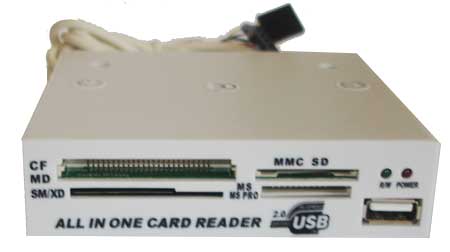 CARD READER All in 1 USB 2.0, white int, box,(Ch), другое фото